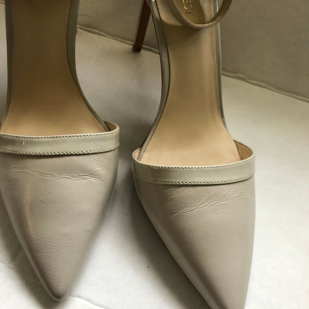 Nine West Women Timeshare Leather Dress Pump Bone / Cream Size 9.5 - Picture 7 of 9